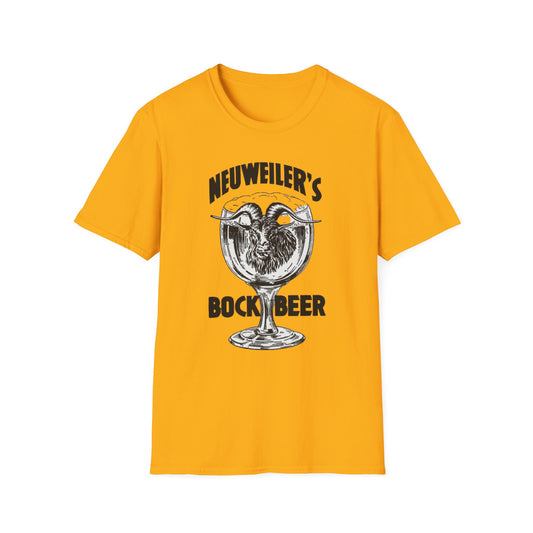 Sip Back and Relax: Vintage Neuweiler's 100% Cotton Bock Beer T-Shirt for Ultimate Chill Vibes