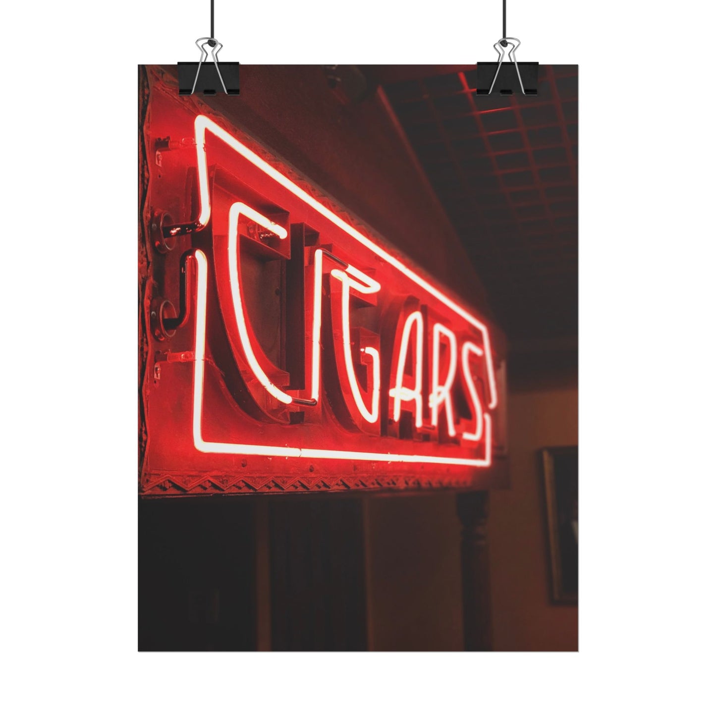 Neon Cigar Sign Poster