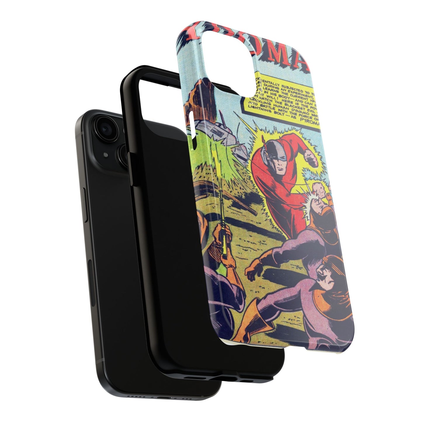 Vintage Pyroman Comic Page Durable Phone Cases