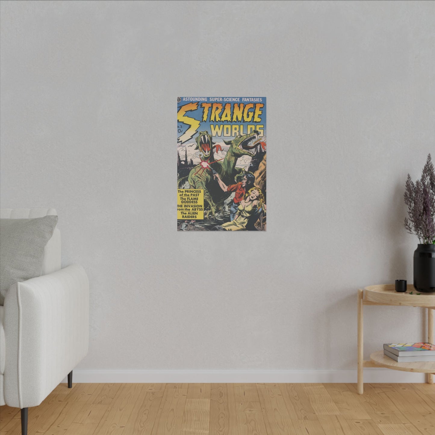 Vintage Inspired Canvas Art - Enigmatic Retro Worlds Print