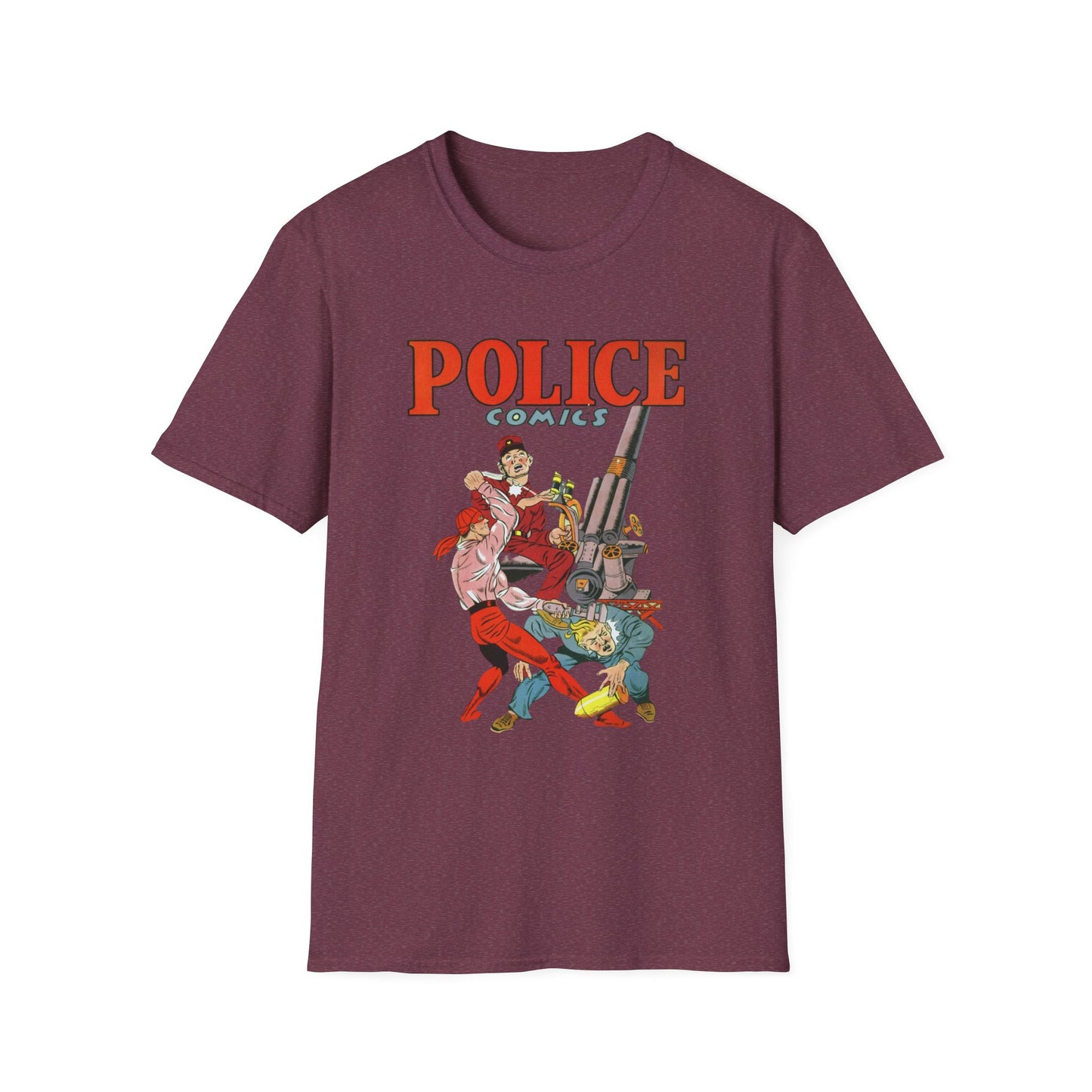 Vintage Retro Police Comics T-Shirt - 100% Cotton, Eco-Friendly, Perfect for Comic Fans