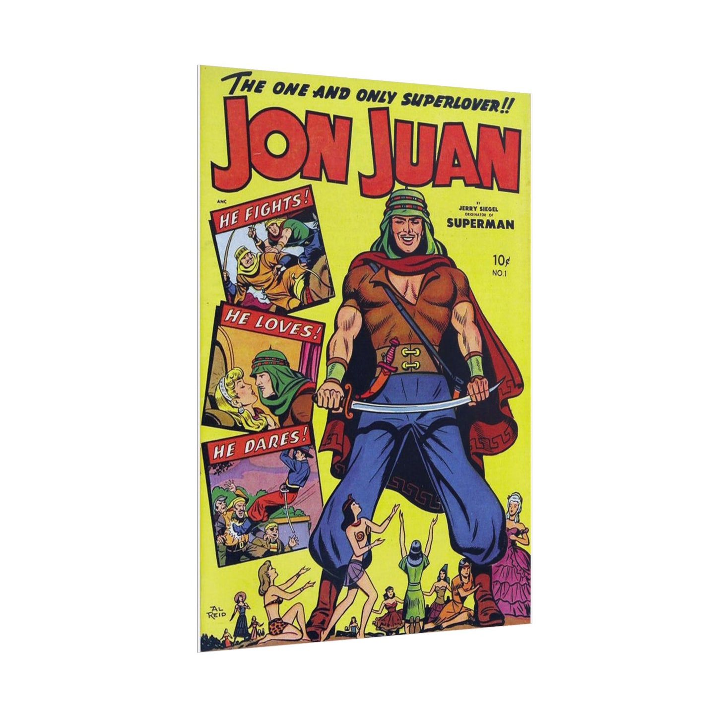 Poster Print Jon Juan 50s Comic Cover