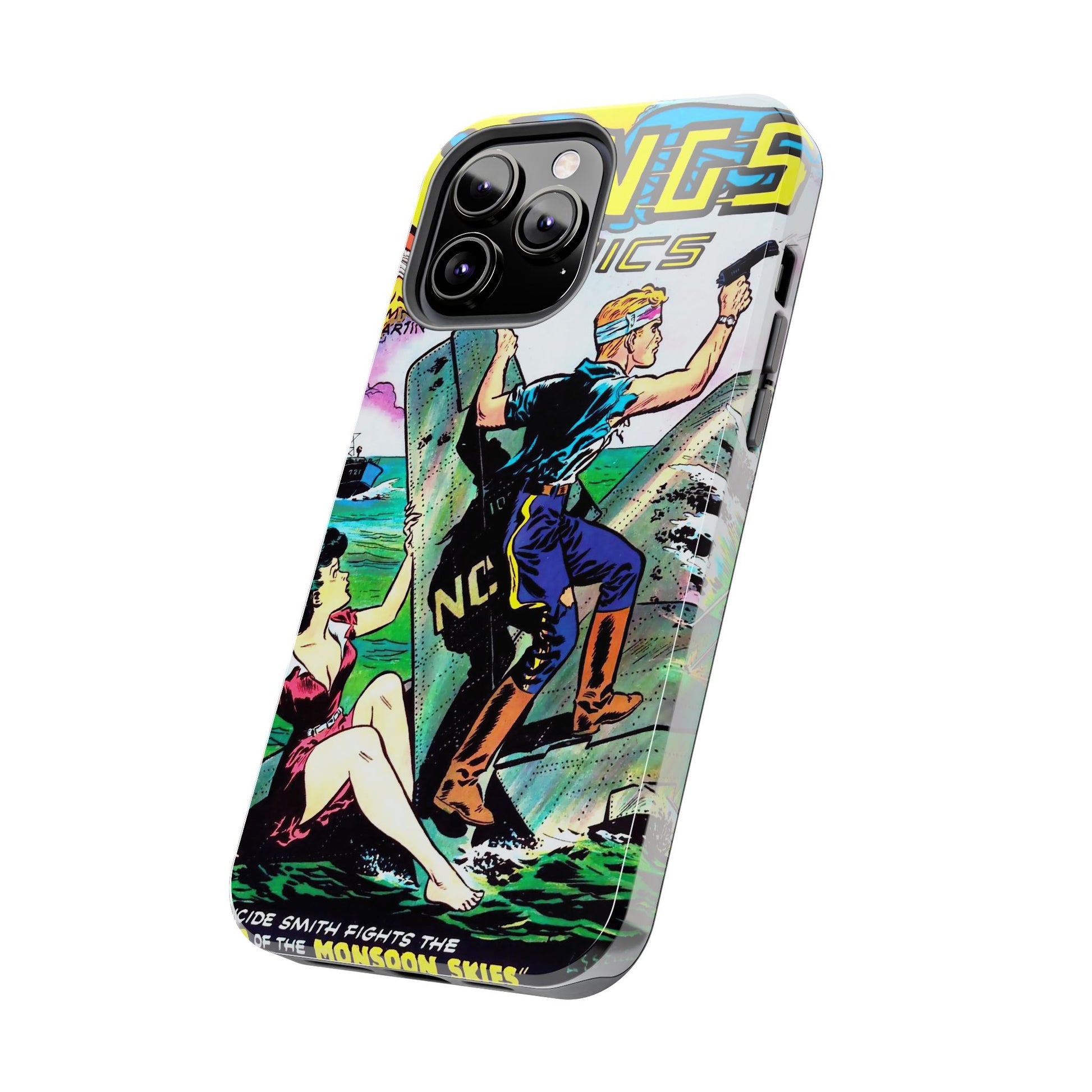 Retro Wings Comics Cover Tough Phone Cases - Old School Male 