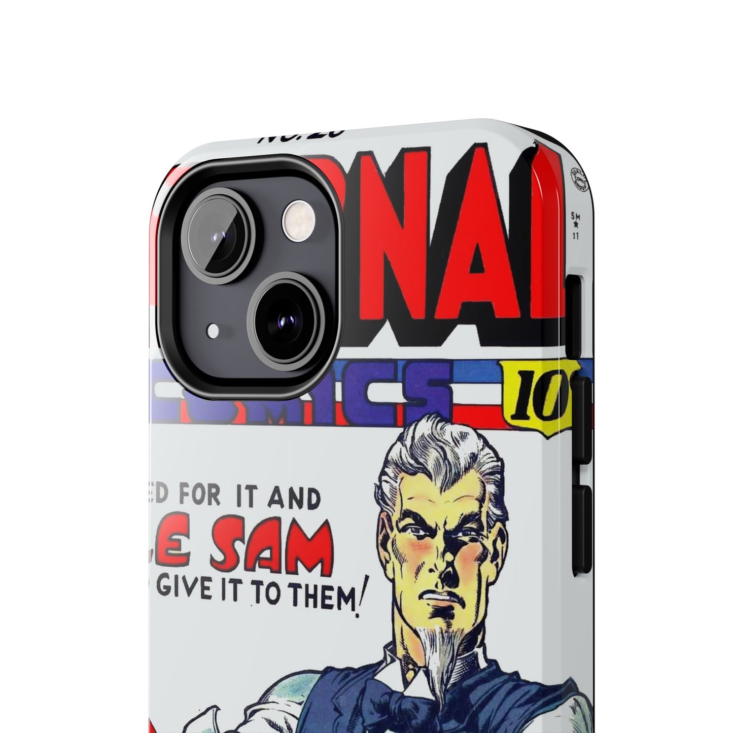 Vintage Comic Art Durable Phone Cases - Old School Male 