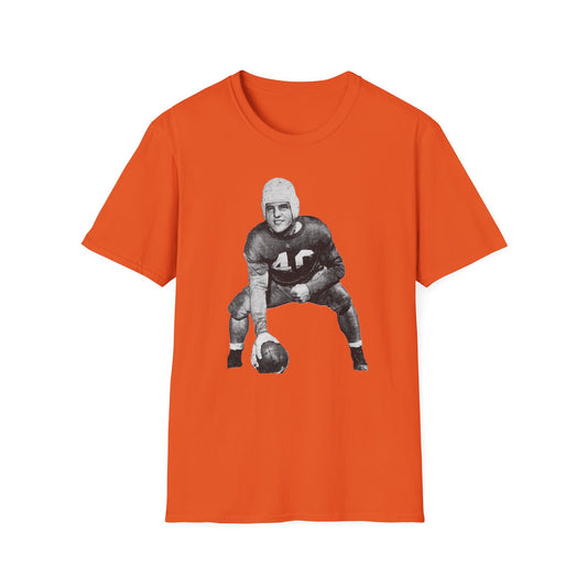 Score Big With The 100% Cotton Retro Football Center Tee - Vintage Style For True Fans!