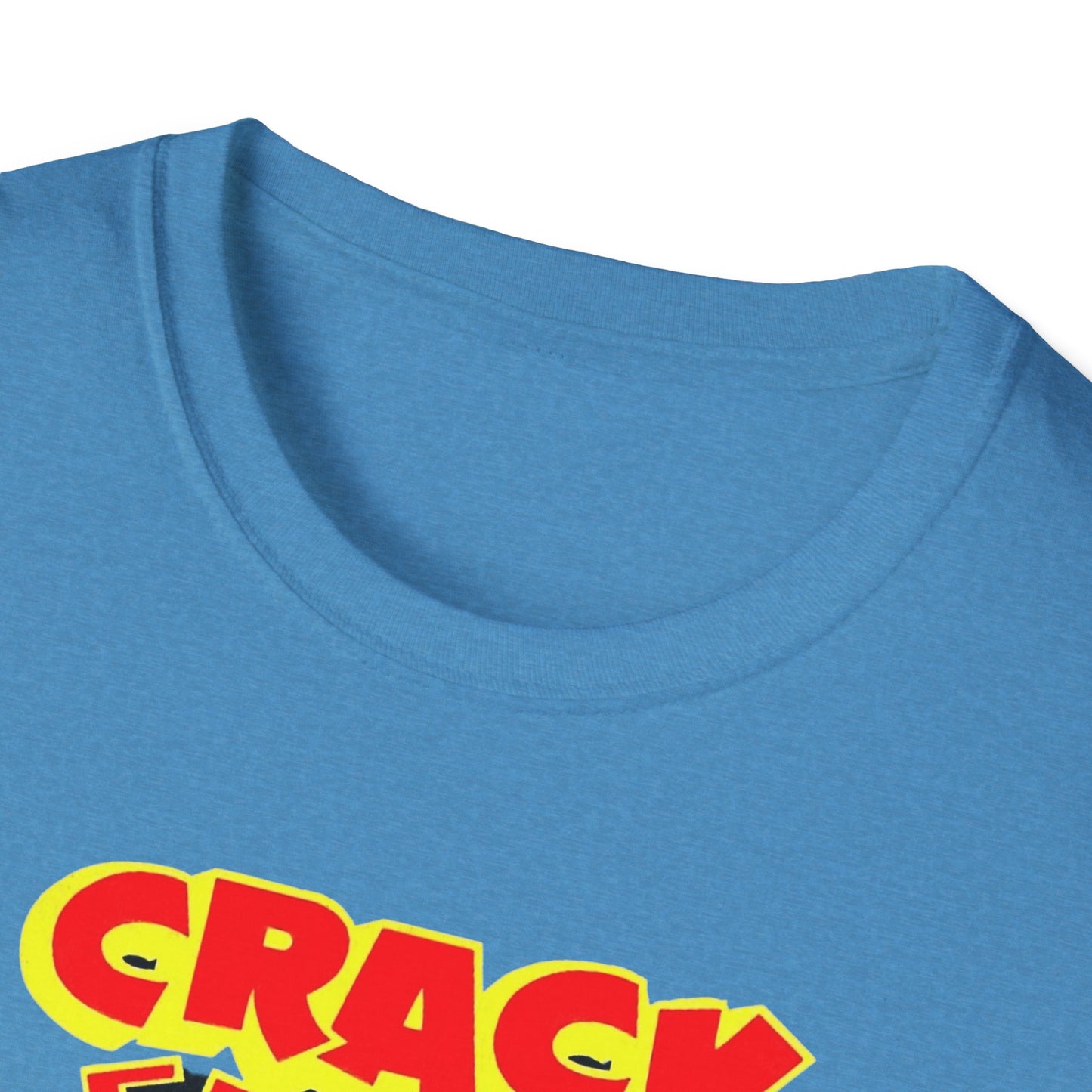 Vintage Comic T-Shirt - Retro Crack Design in Soft 100% Cotton for Comic Fans