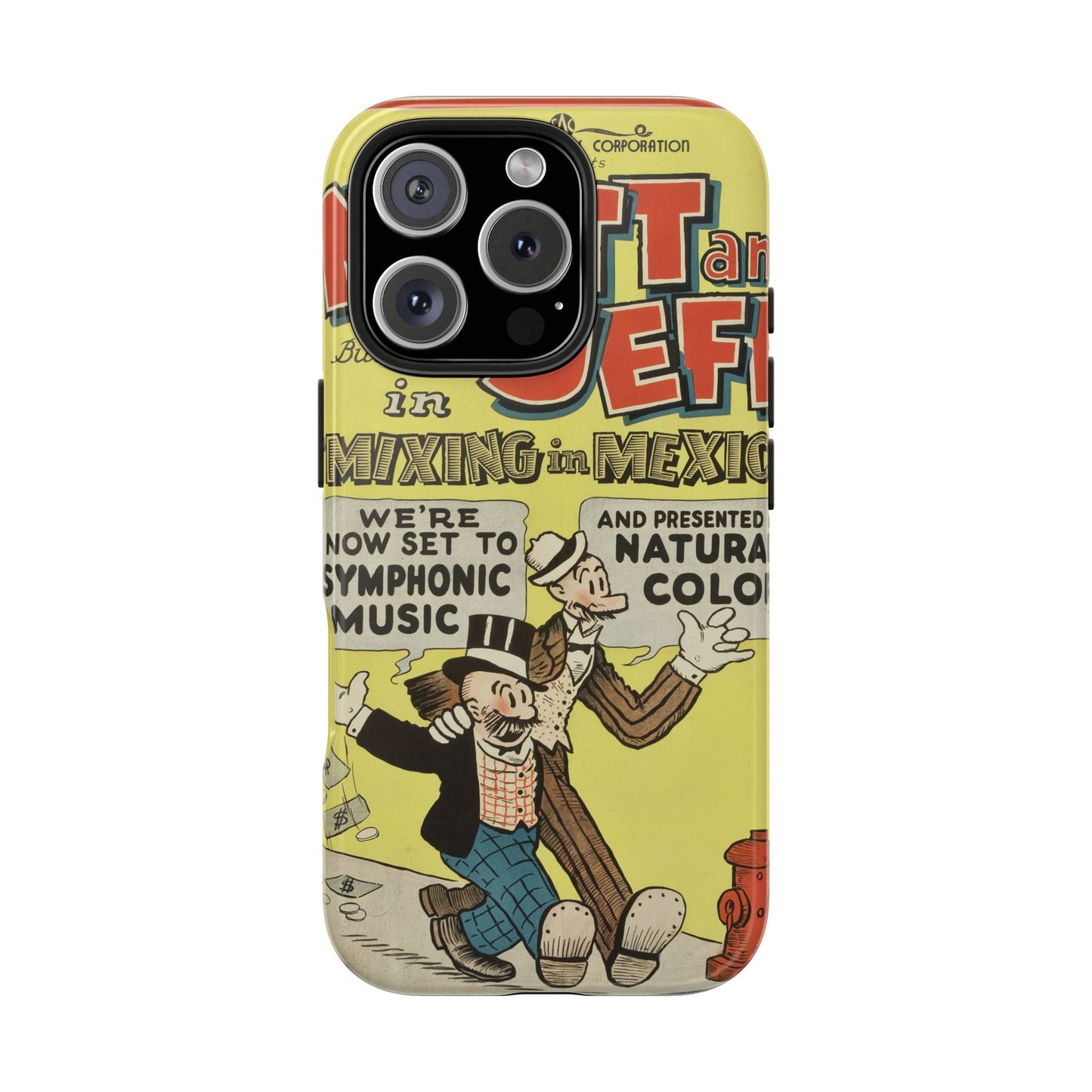 Durable Mutt and Jeff Phone Protection Cases - Old School Male 