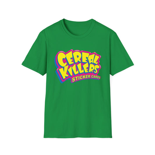 Cereal Killers Sticker Cards Unisex Softstyle T-Shirt - Old School Male 