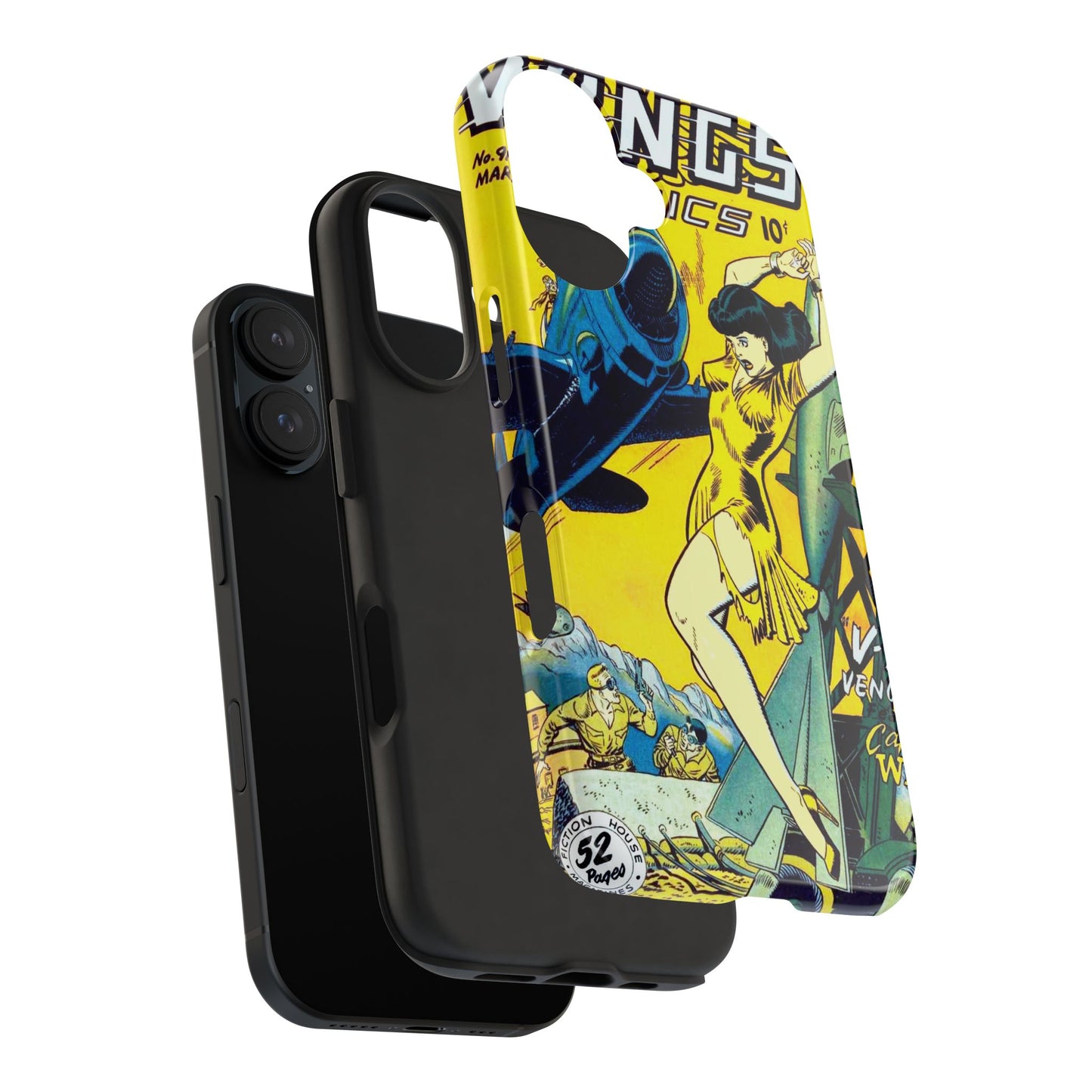 Vintage Comic Book Phone Case - Retro Design Shield