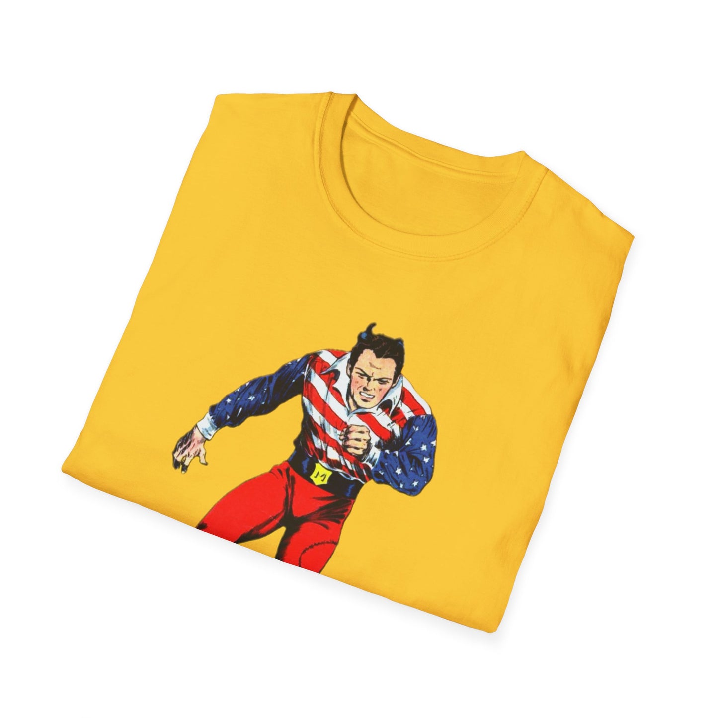 Vintage American Superhero Comic Tee - Nostalgic Graphic T-Shirt