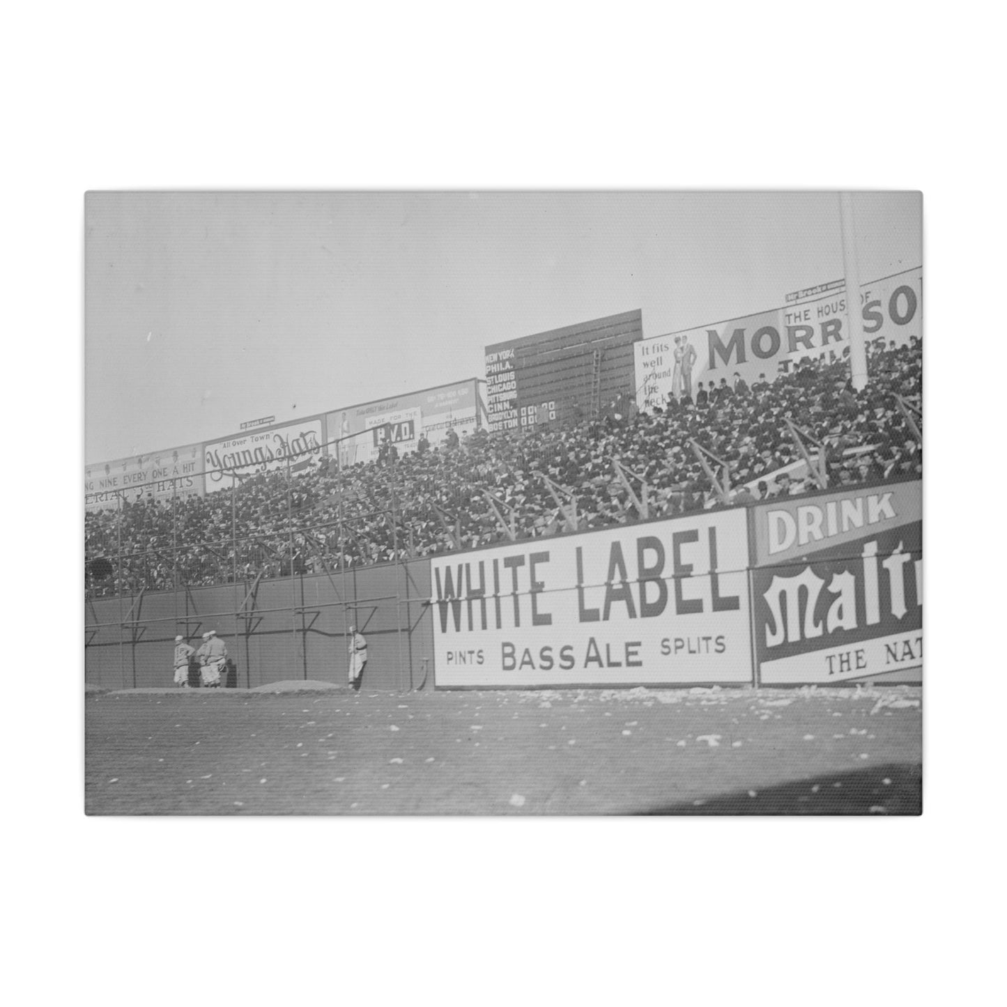 Vintage Bleachers at the Polo Grounds in NYC Canvas Print - Old School Male 