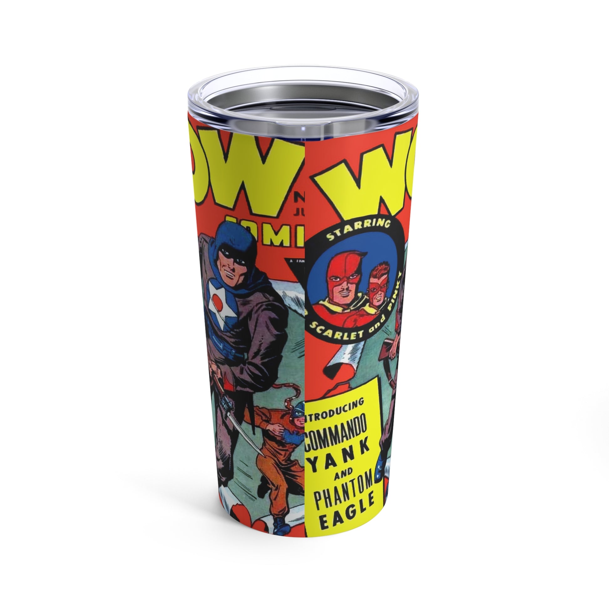 Vintage Comic Art Insulated Tumbler 20oz - Old School Male 