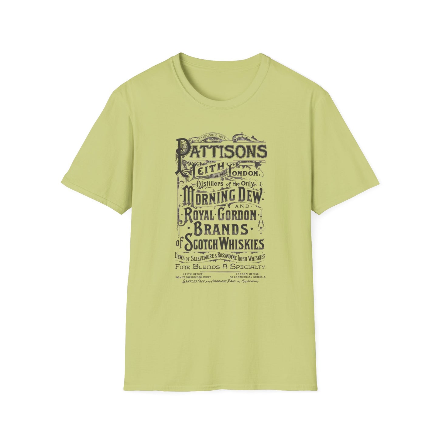 Pattison's Whiskey Graphic T-Shirt - Unisex Vintage Style Tee for Whiskey Lovers