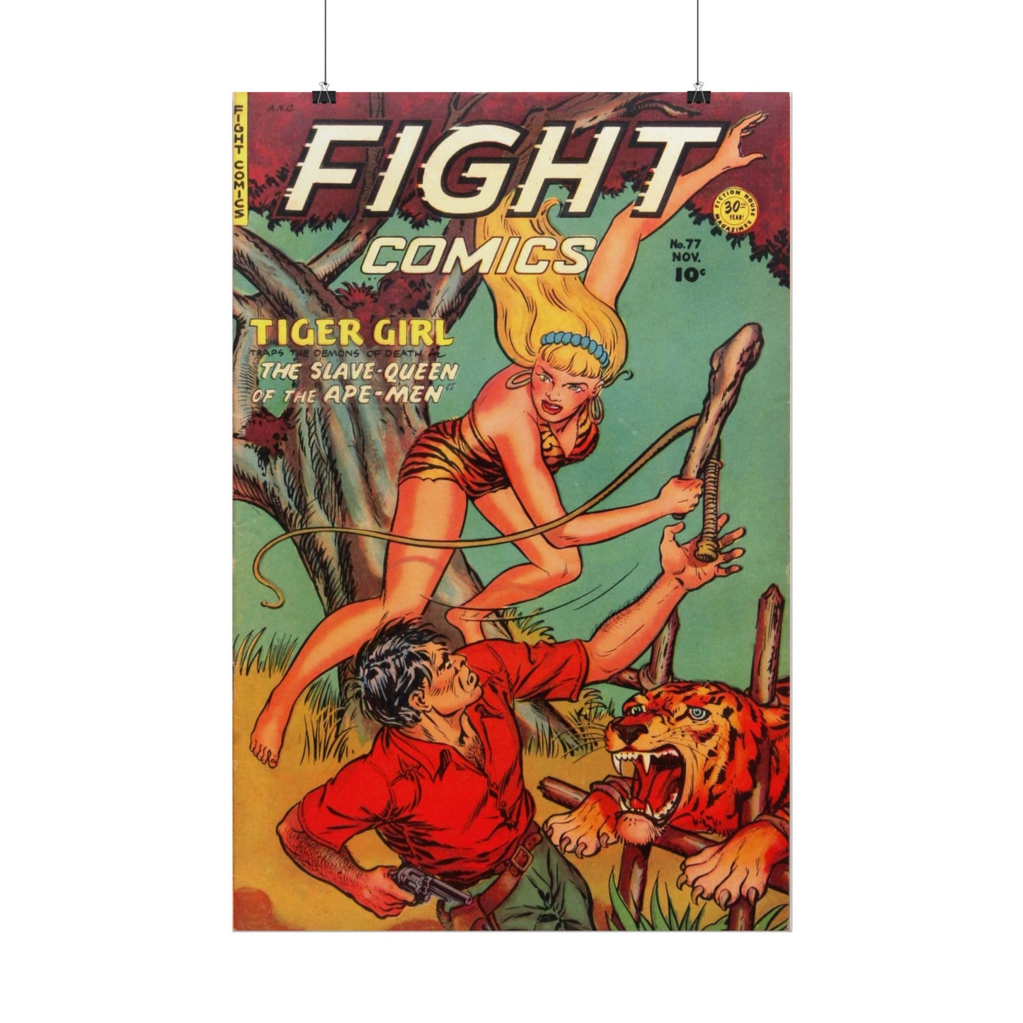 Vintage Fight Comics Rolled Poster