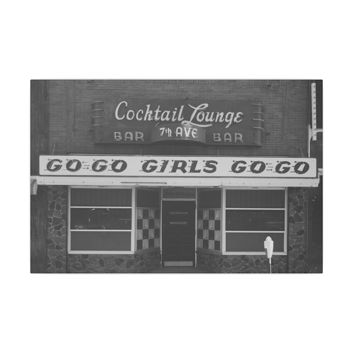 Retro Cocktail Lounge Canvas Print - Old School Male 