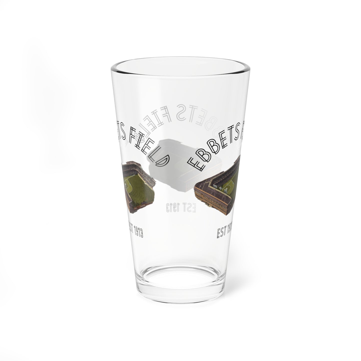 Retro Ebbets Field Baseball Pint Glass