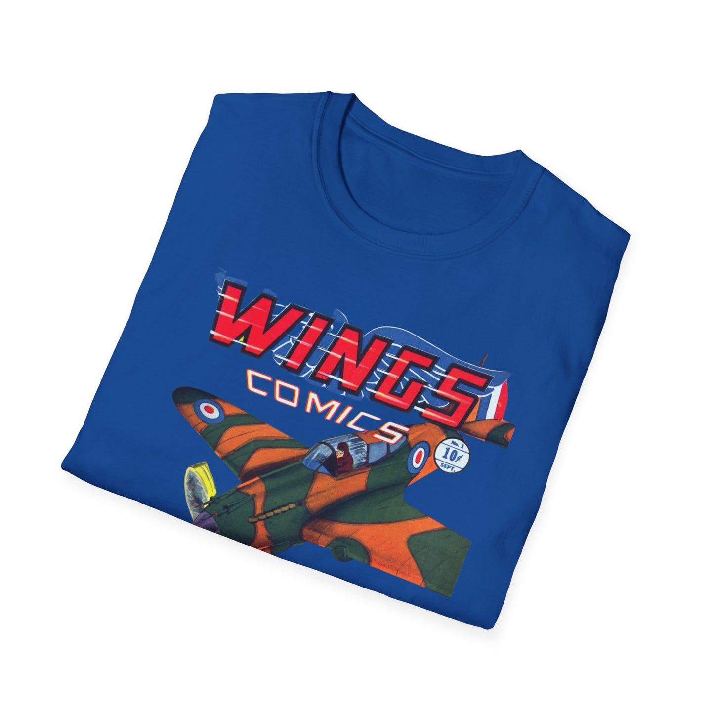 Retro Wings Comics Tee - 100% Cotton Classic Fit T-Shirt for Comic Fans and Vintage Lovers