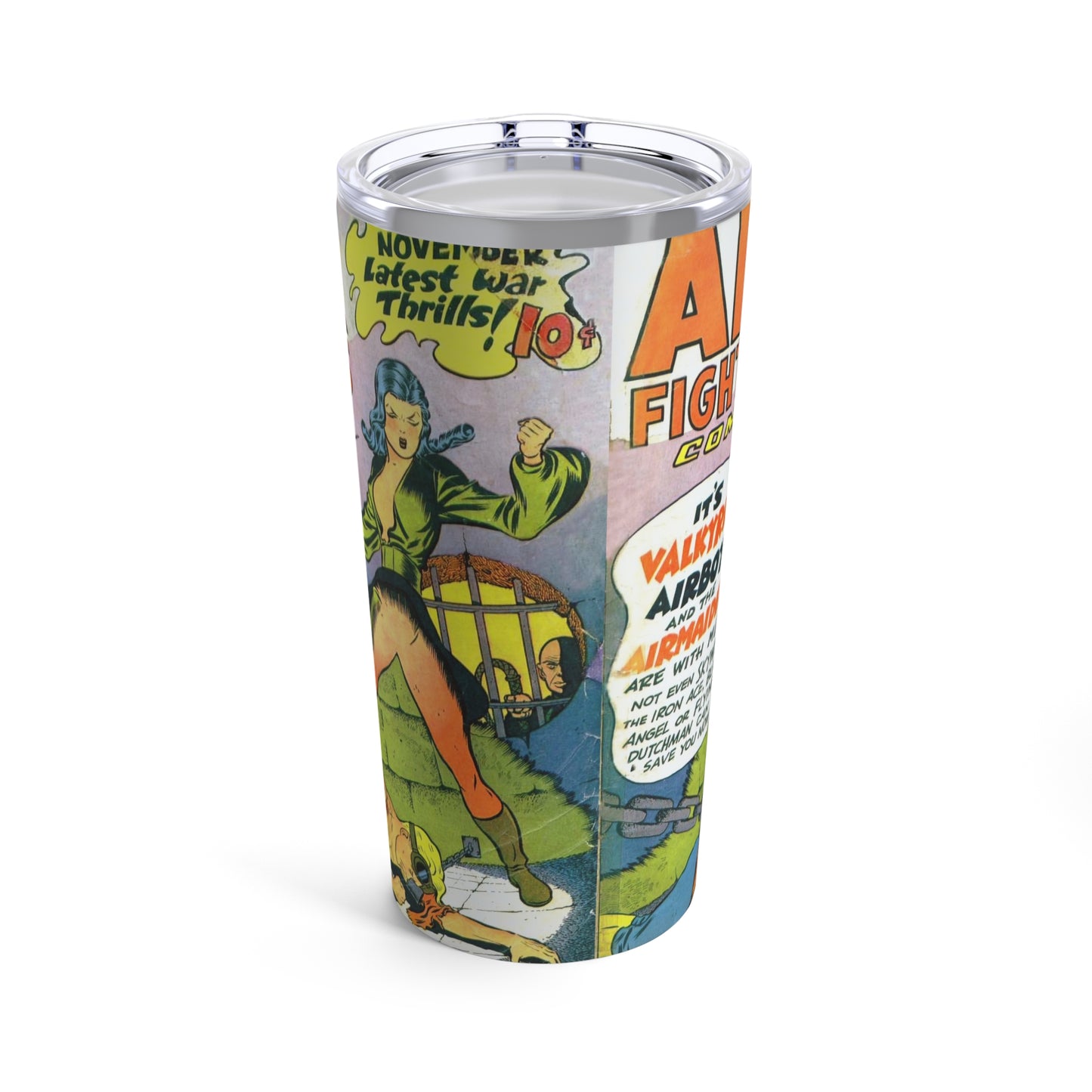 Vintage Air Fighters 20oz Comic Cover Tumbler