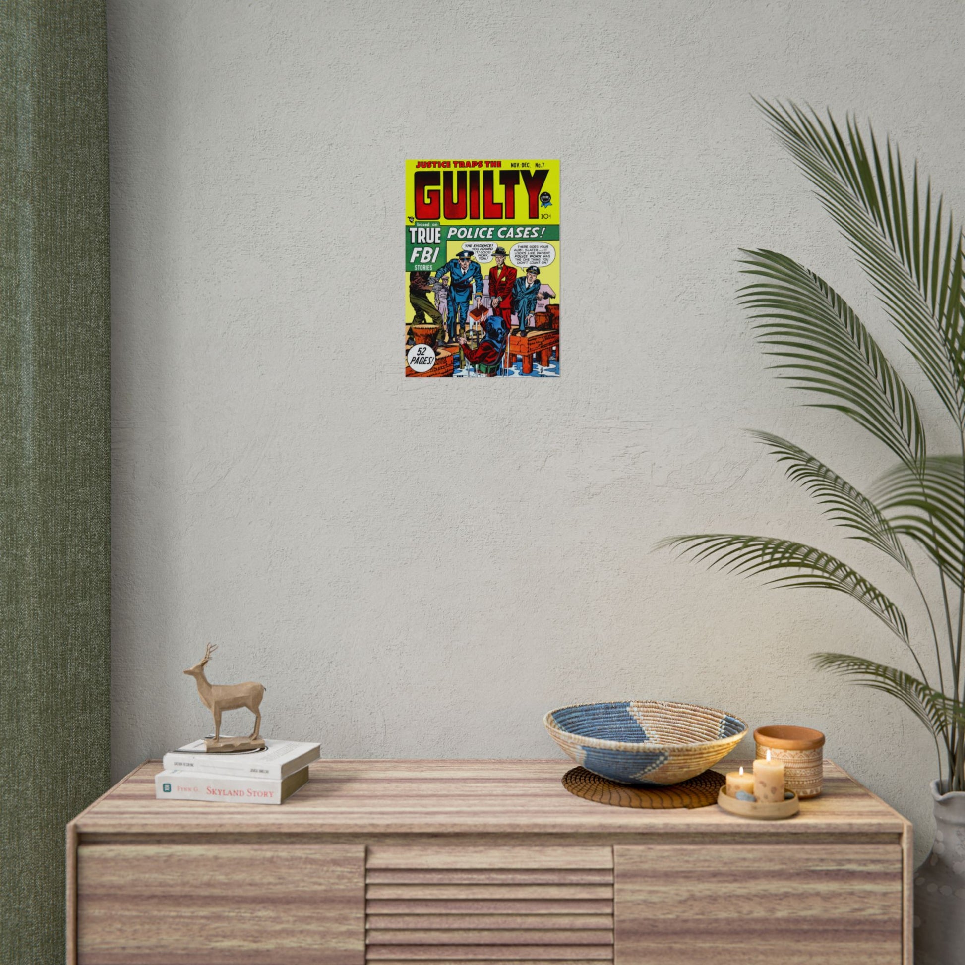 Retro Guilty Comic Book Cover poster - Old School Male 