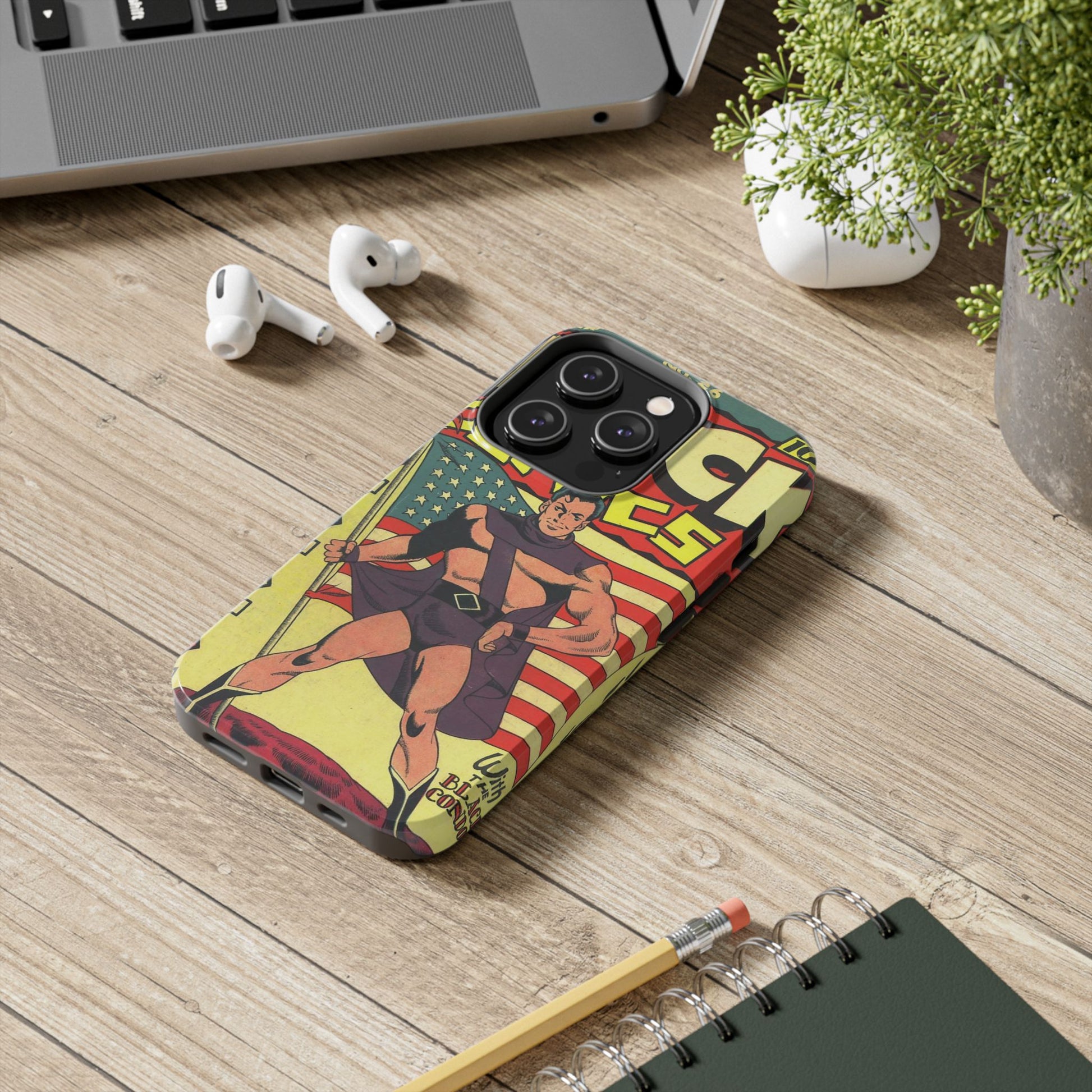 Vintage Comic Book Style Phone Case - Old School Male 