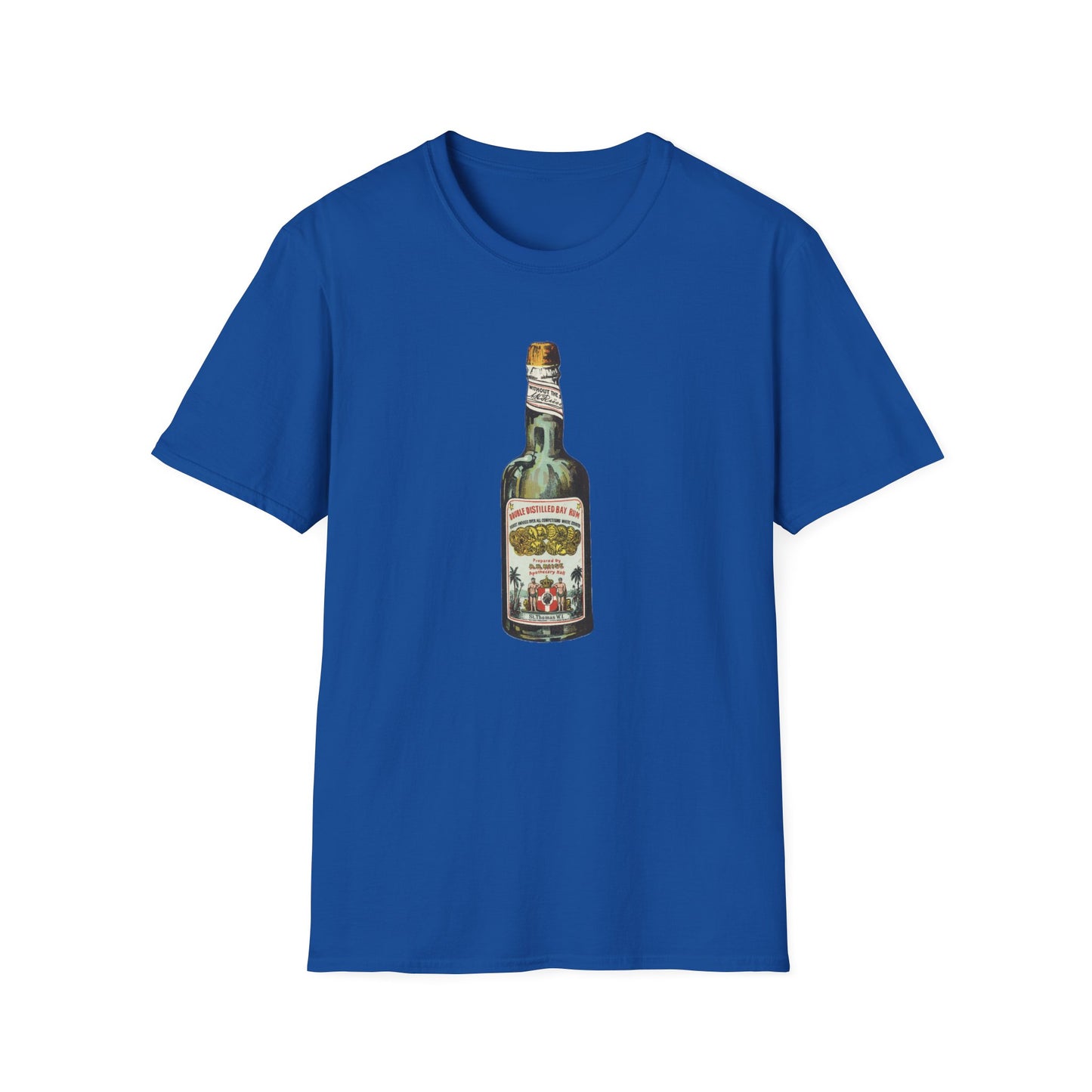 Retro Rum Bottle Graphic Tee - Old School Male 