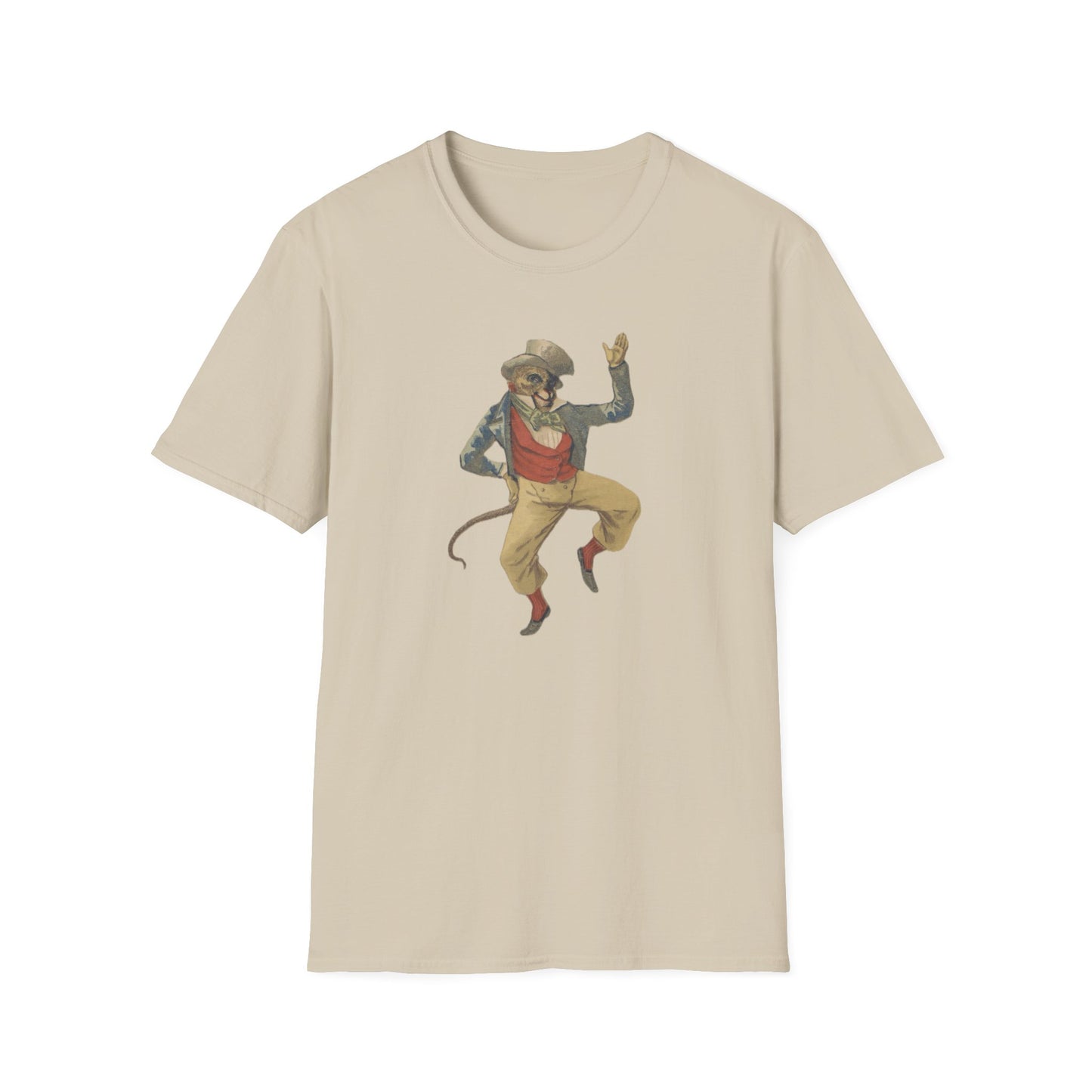 Humorous dancing monkey Unisex Softstyle T-Shirt - Old School Male 