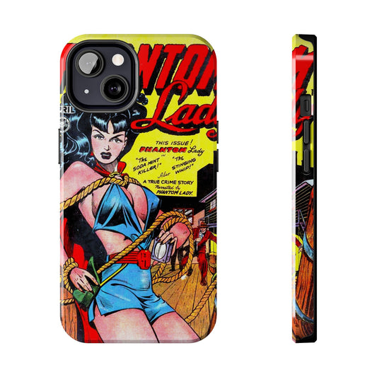 Vintage Phantom Lady Comic Book Phone Cover - Old School Male 