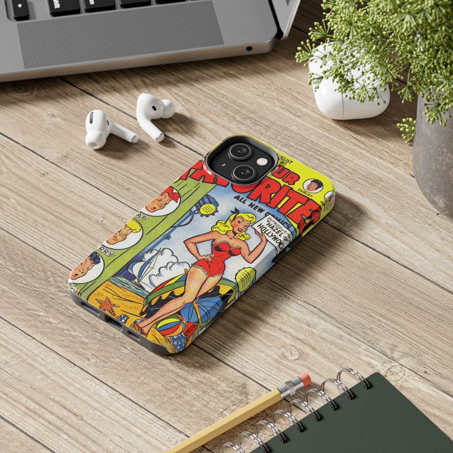 Vintage Comic Book Phone Case - Retro Art Design - Old School Male 