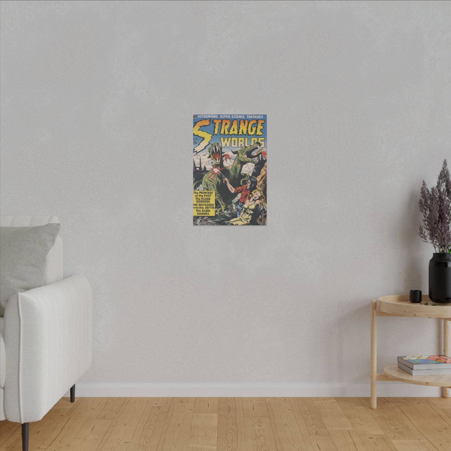 Vintage Inspired Canvas Art - Enigmatic Retro Worlds Print