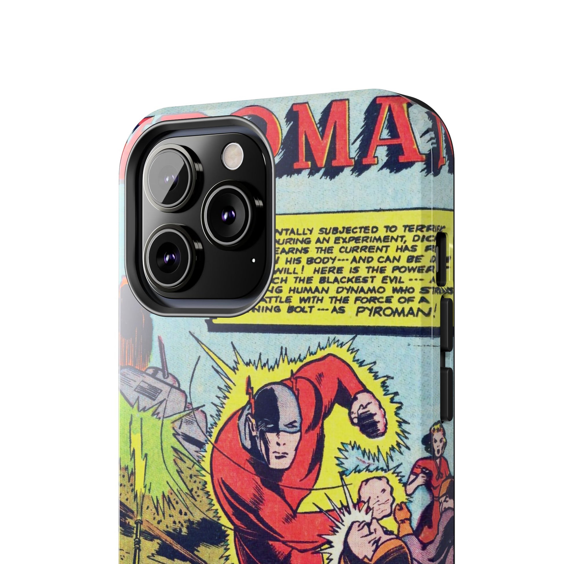 Vintage Pyroman Comic Page Durable Phone Cases - Old School Male 