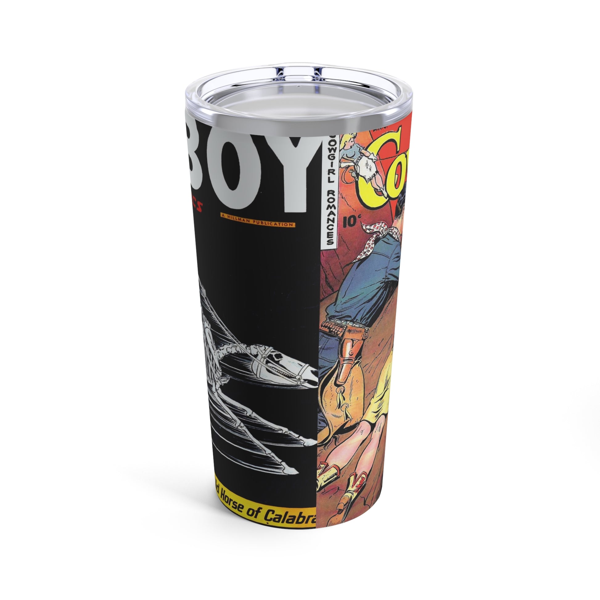 Vintage-Inspired Comic Book Tumbler 20oz - Old School Male 