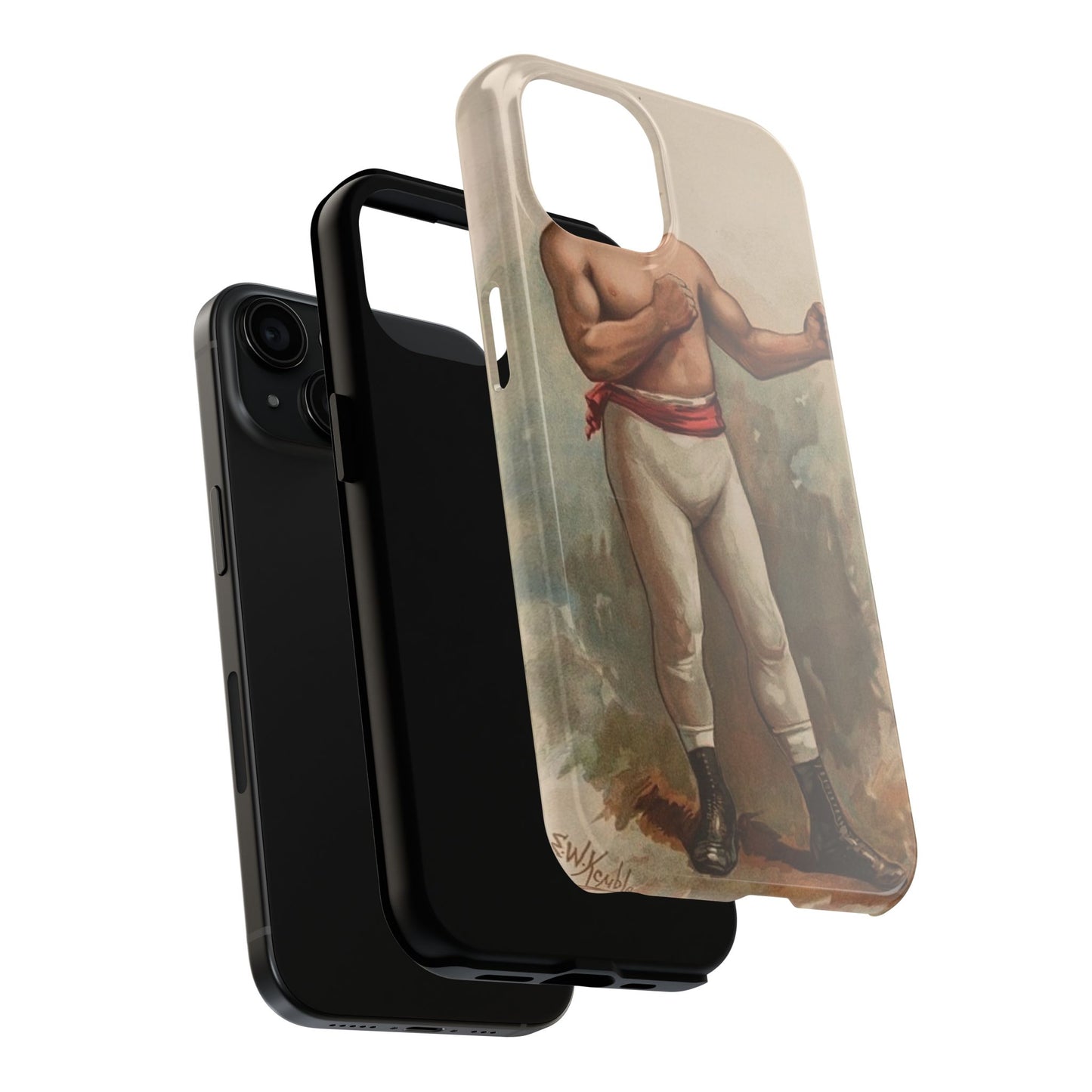 Retro Boxer Graphic Heavy-Duty Phone Cases