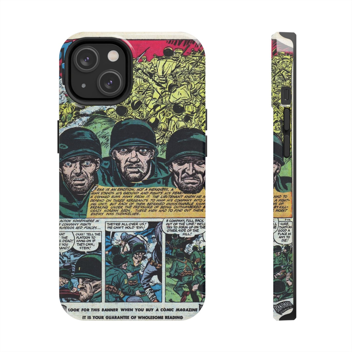 Vintage Military Comic-Inspired Phone Case - Old School Male 