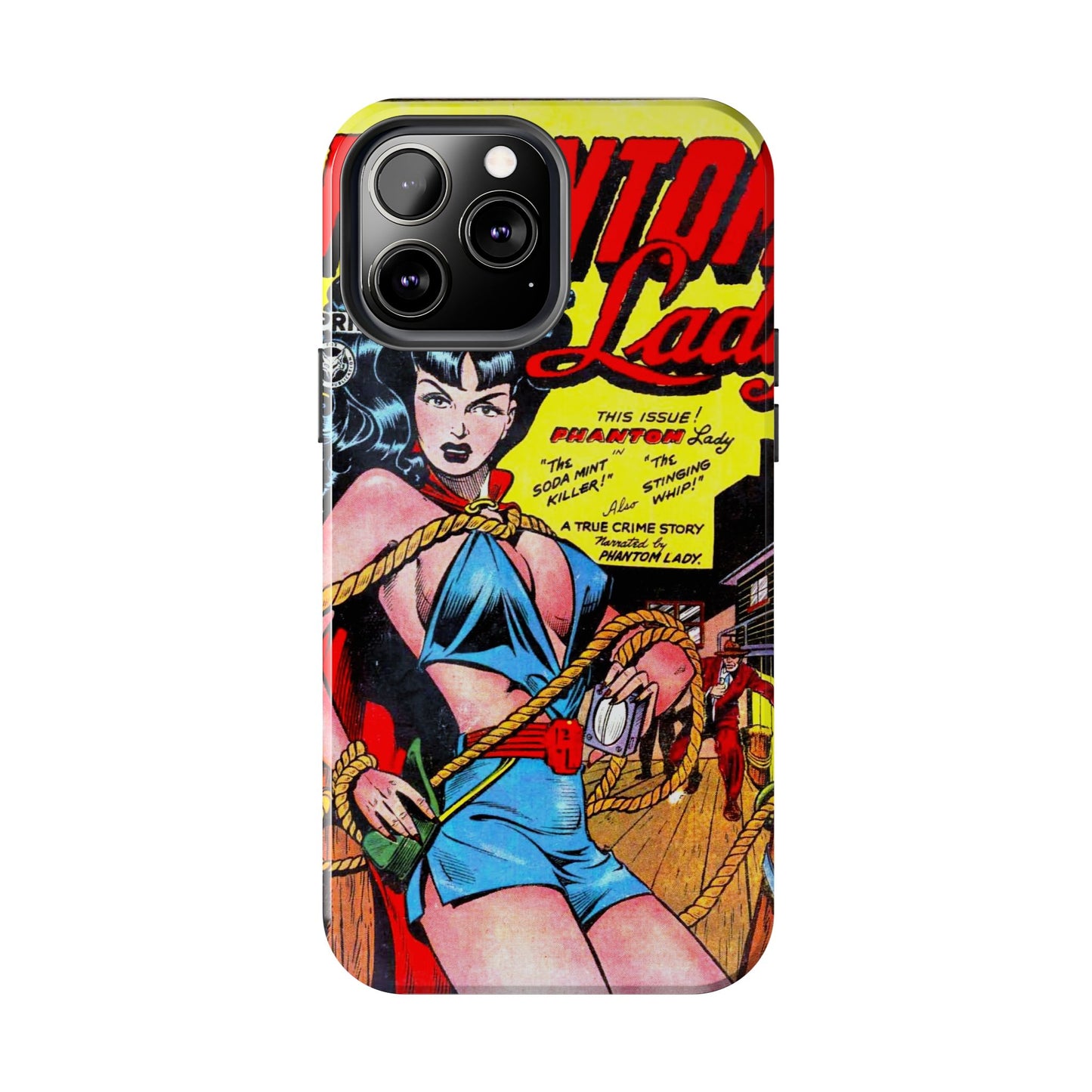 Vintage Phantom Lady Comic Book Phone Cover - Old School Male 