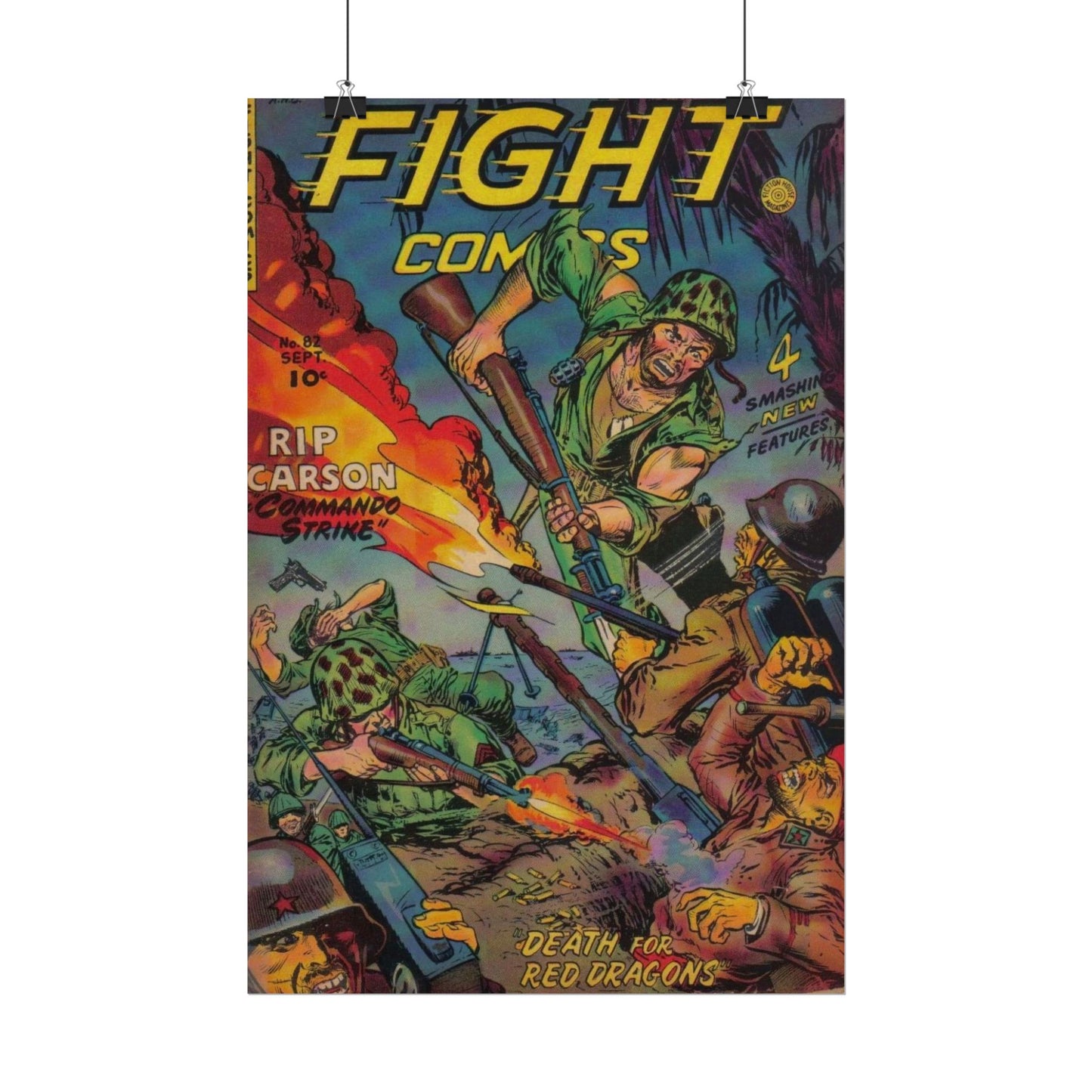 Retro Fight Comics Poster Print