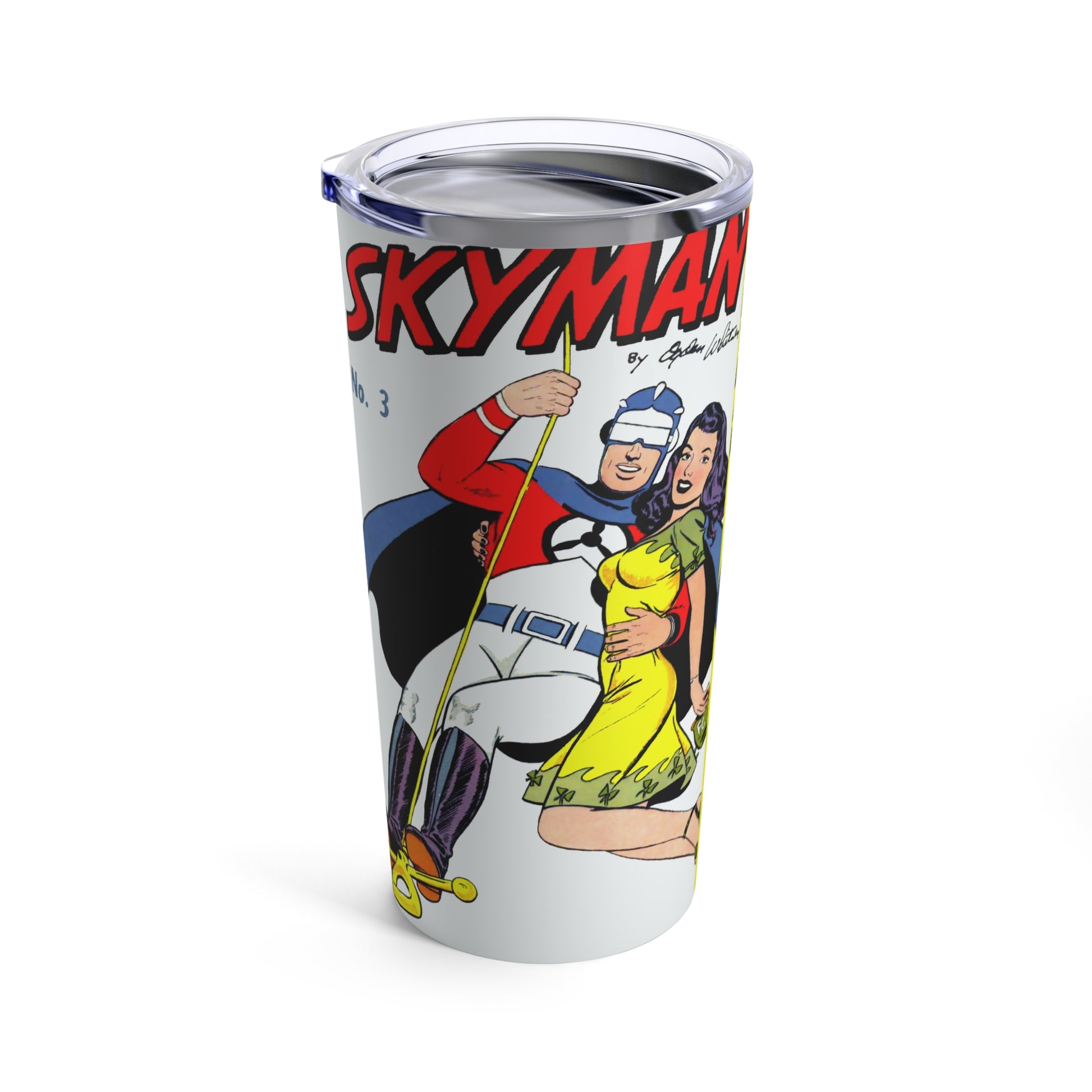 1950s Retro Skyman Illustrated Tumbler 20oz - Old School Male 