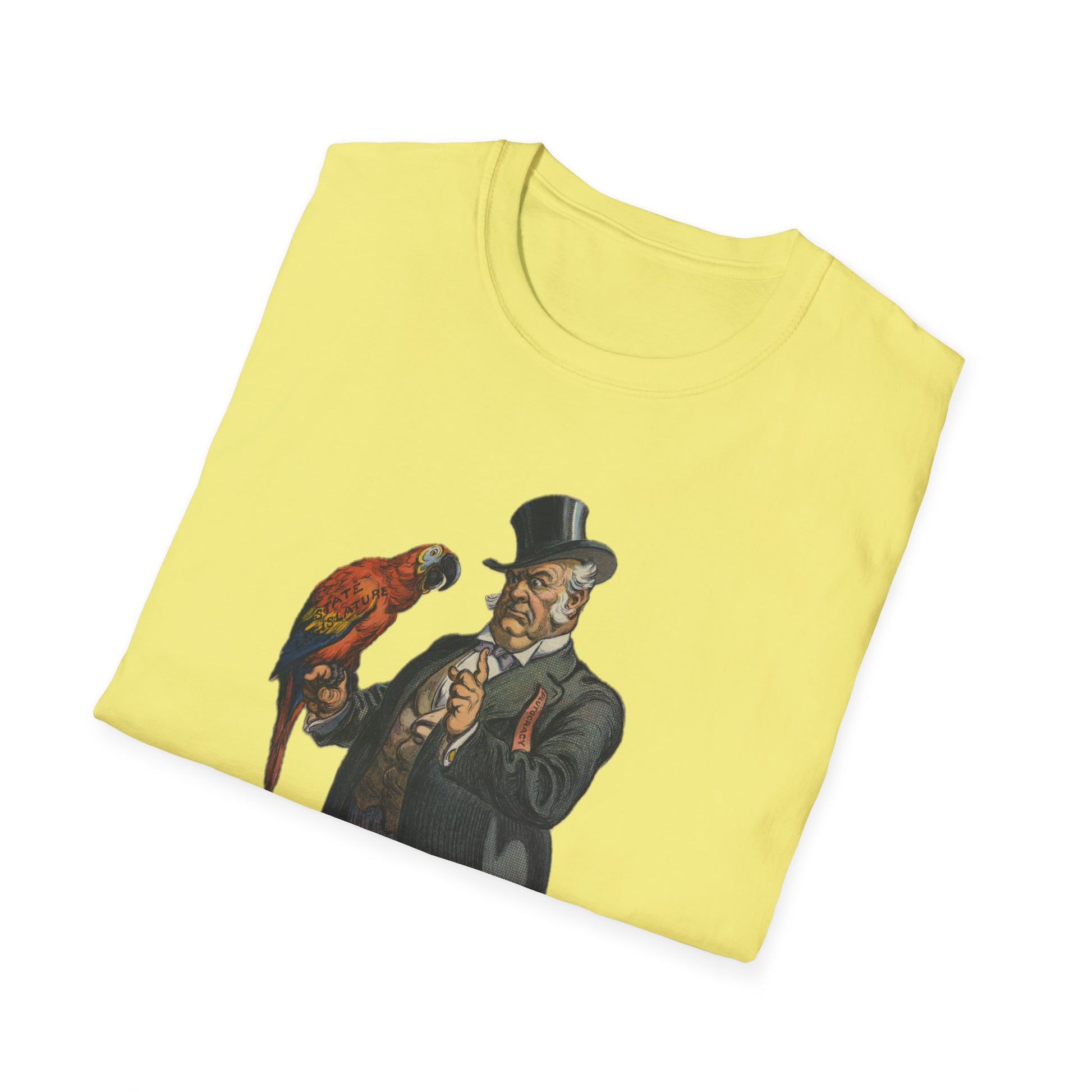 Whimsical Parrot Gent Tee for All - Old School Male 