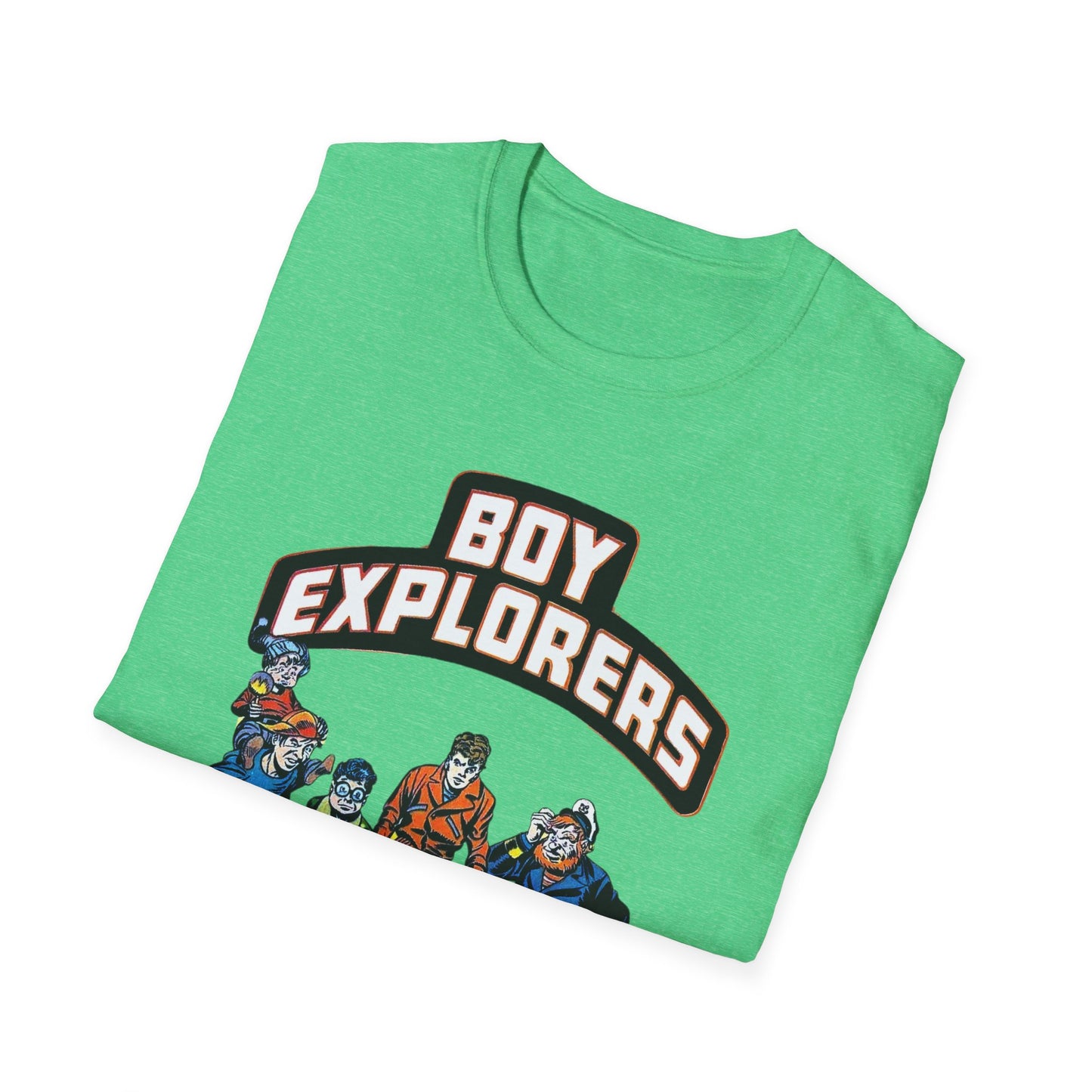 Retro Comic Book Shirt - Softstyle Cotton Tee for Adventure Seekers and Nostalgia Lovers