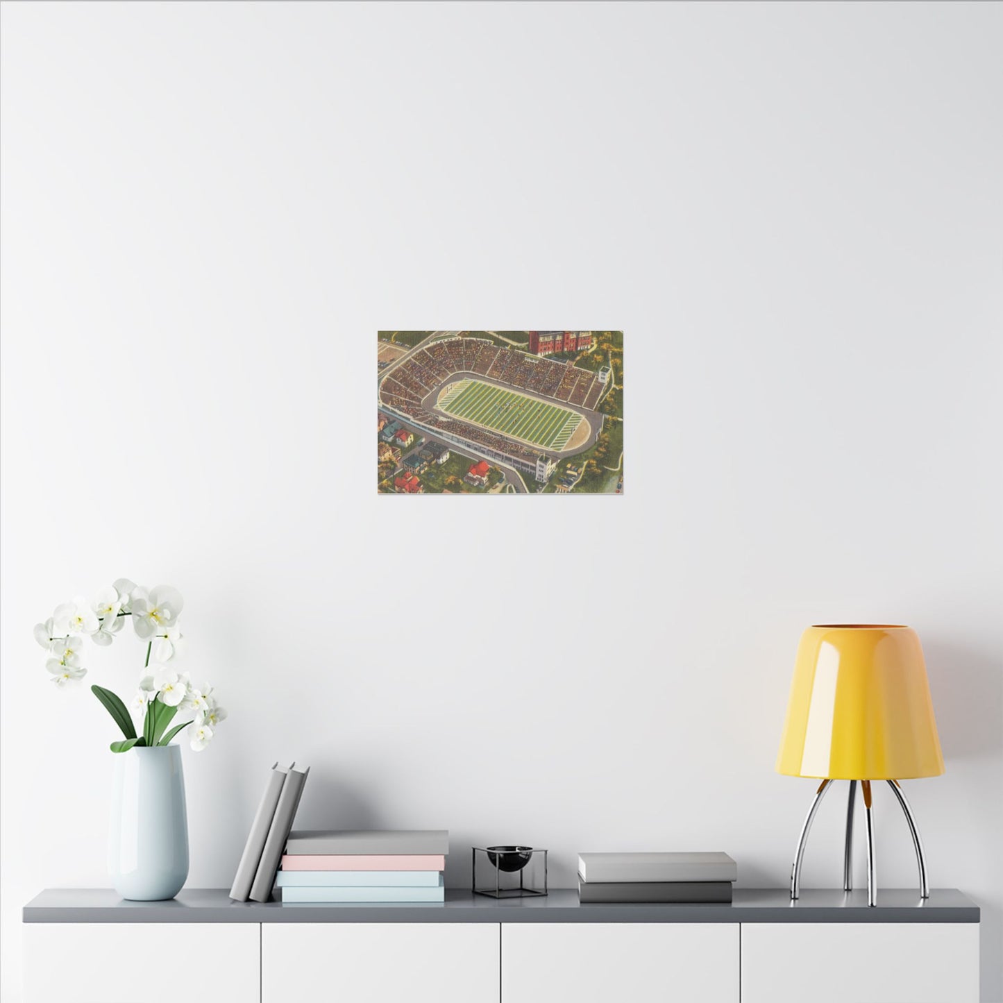 Aerial Canvas Art - West Virginia Mountaineer Football Stadium Print