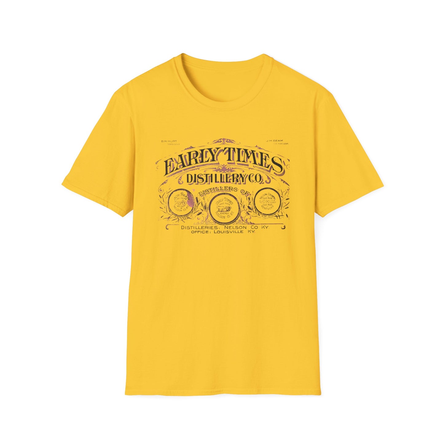 Vintage Early Times Distillery T-Shirt - 100% Cotton, Classic Design, Perfect for Any Occasion