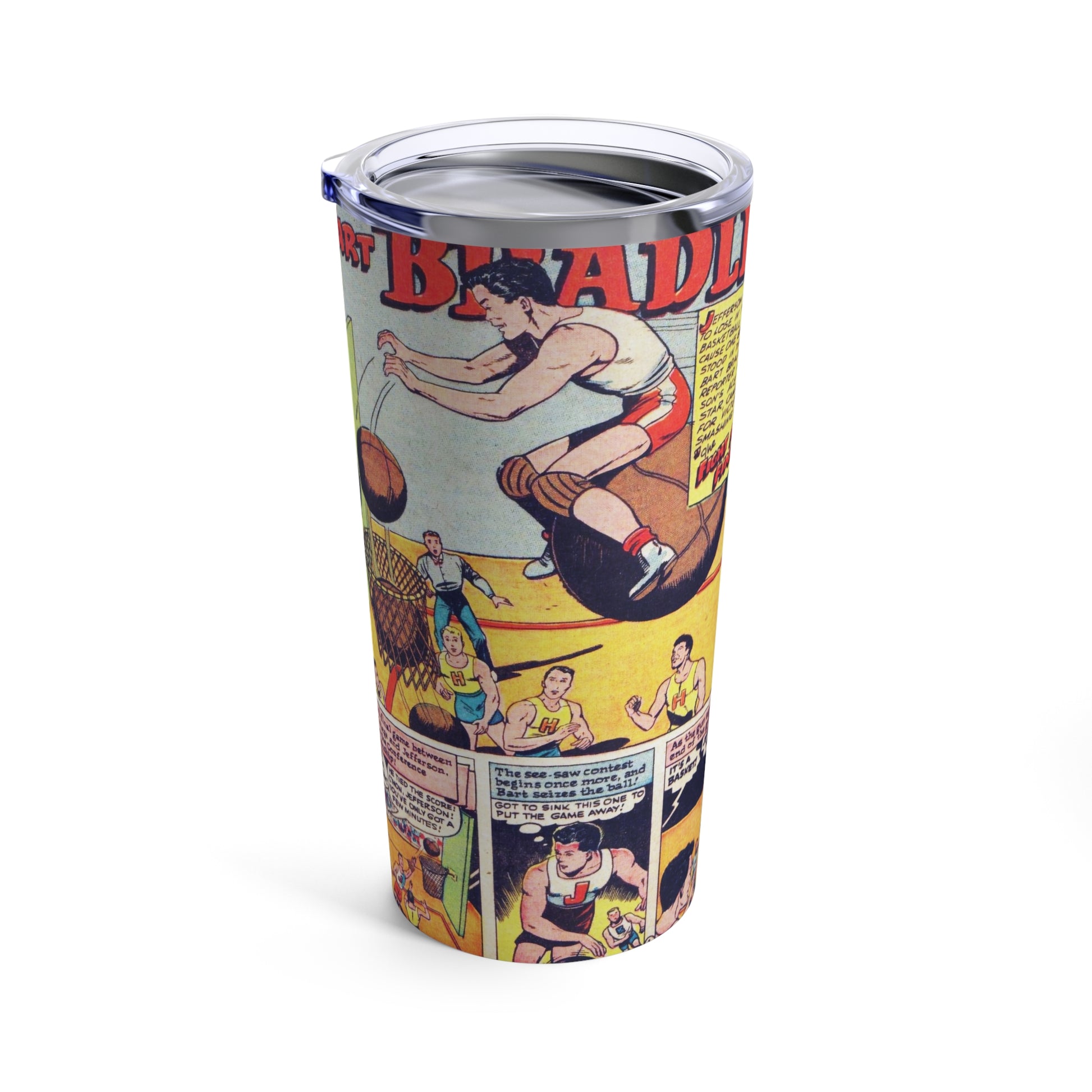 Vintage Bart Bradley Comic Page Insulated Tumbler 20oz - Old School Male 