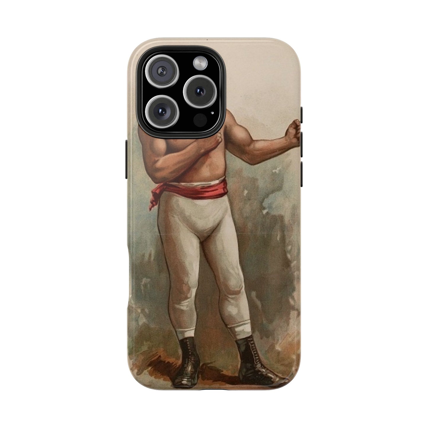 Retro Boxer Graphic Heavy-Duty Phone Cases - Old School Male 