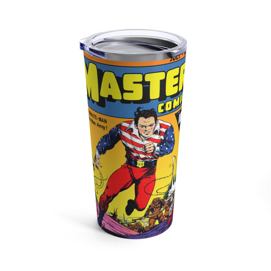 Vintage Comic Book Tumbler - 20oz Retro Design - Old School Male 