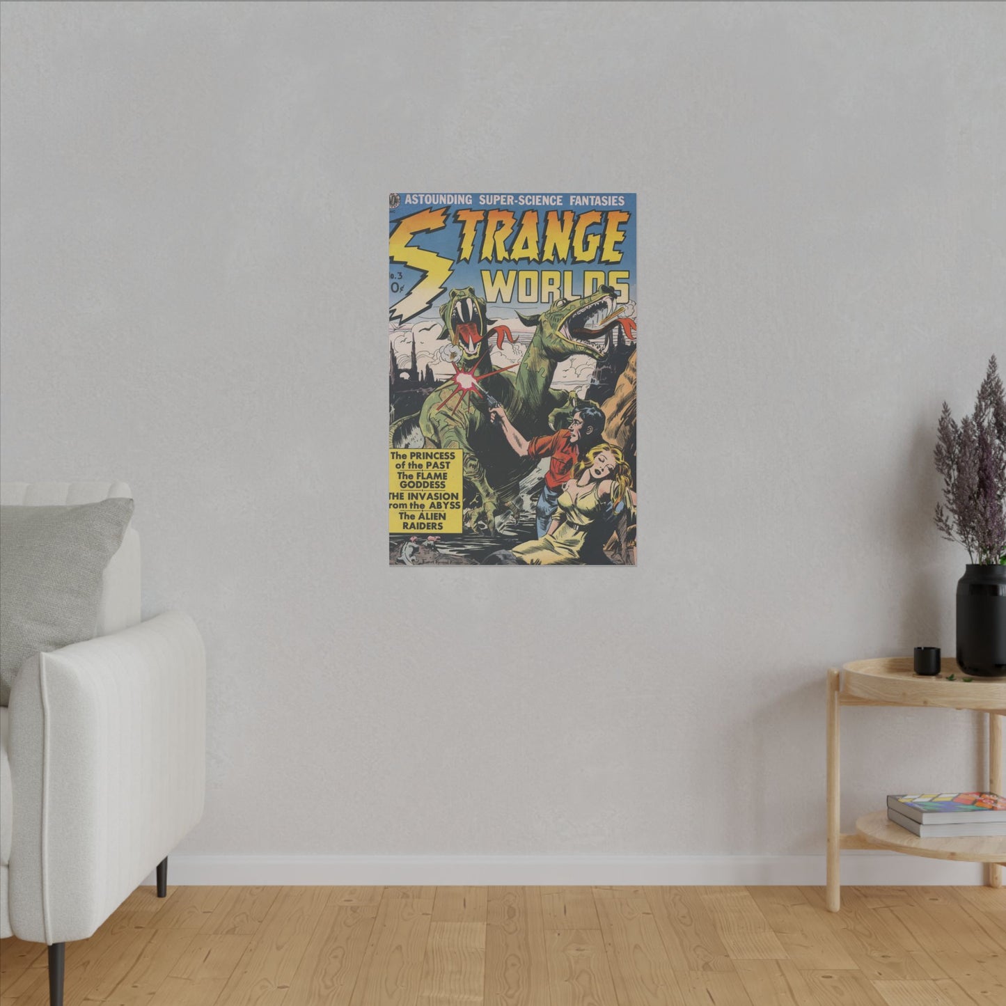 Vintage Inspired Canvas Art - Enigmatic Retro Worlds Print