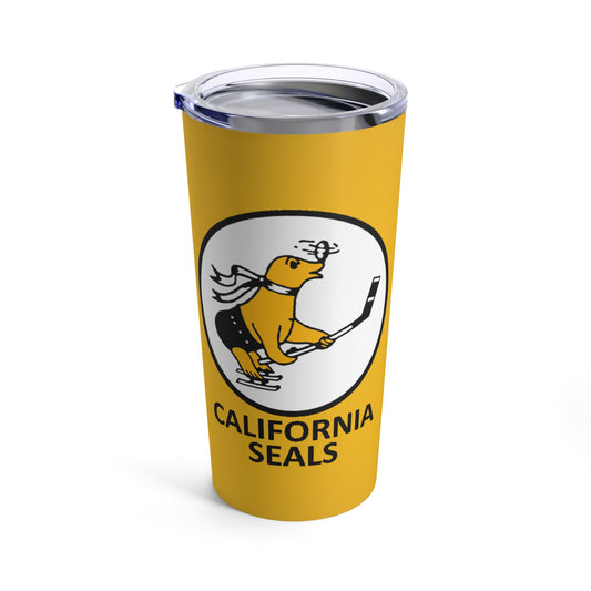 California Seals Retro WHA Team Logo Insulated 20oz Stainless Steel Tumbler - Old School Male 