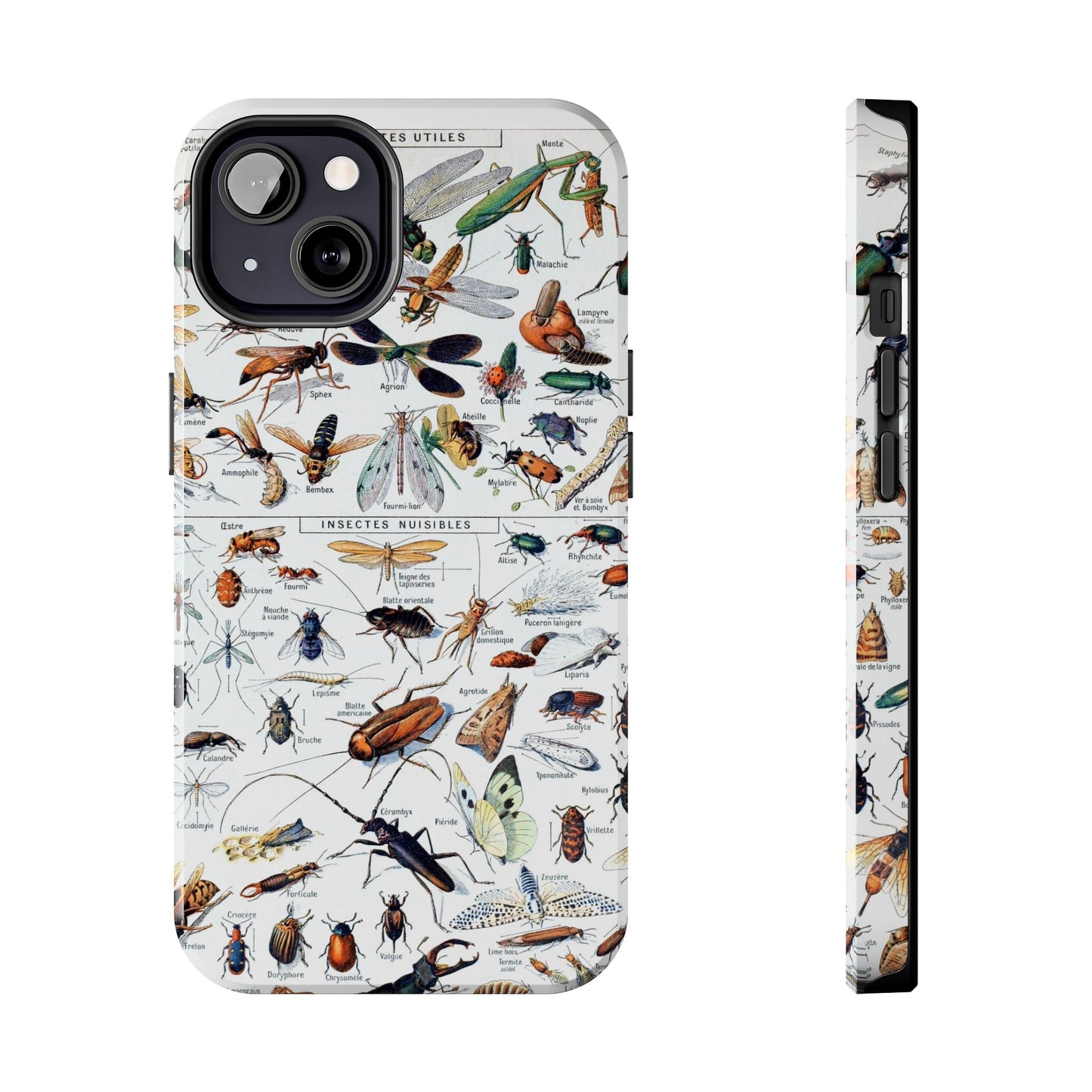 Insect-Themed Impact-Resistant Phone Cases - Old School Male 