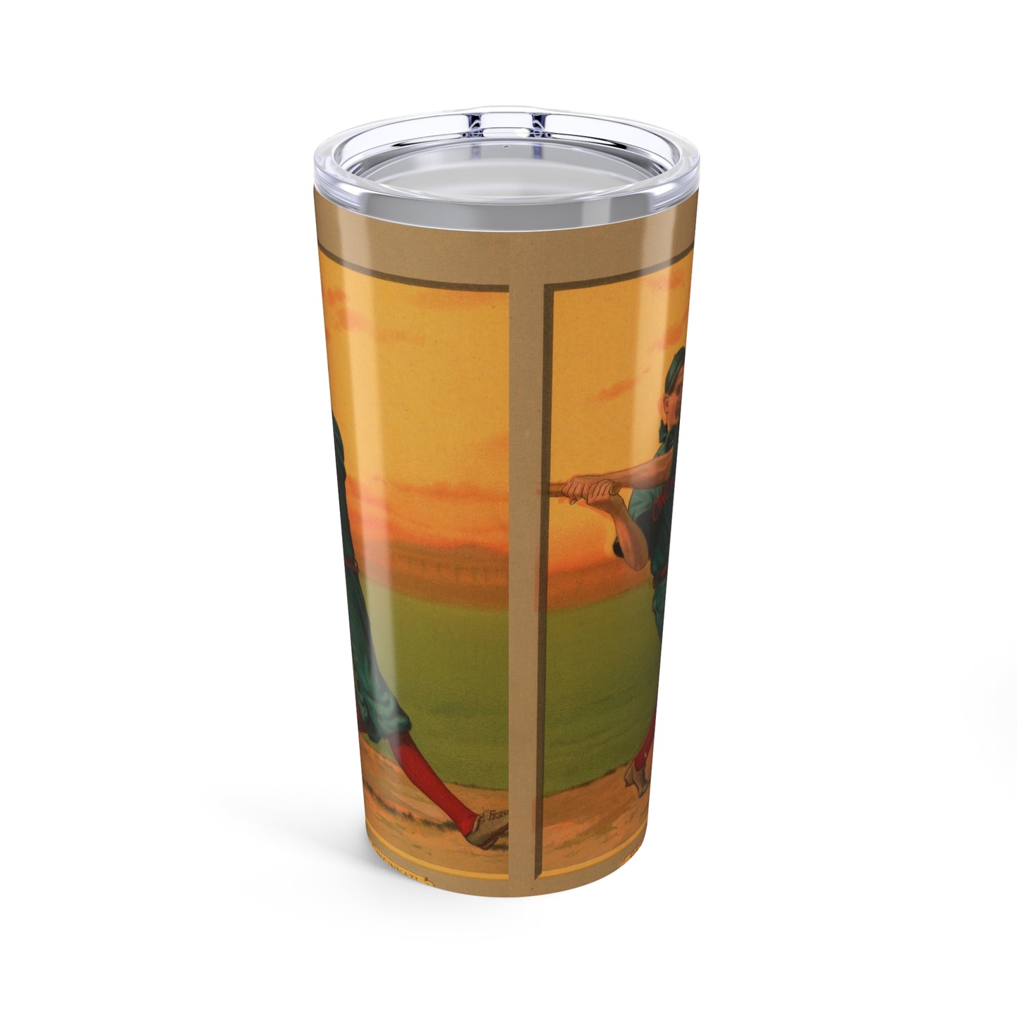 Retro Baseball Player Insulated Tumbler 20oz