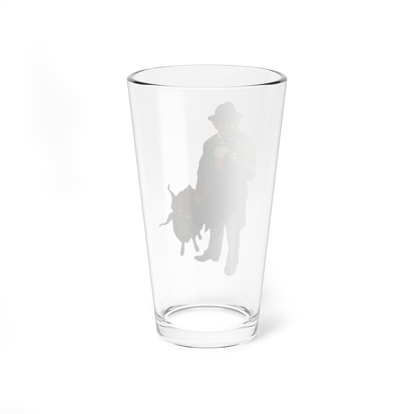 Retro Goat-Themed 16oz Beer Glass for Enthusiasts