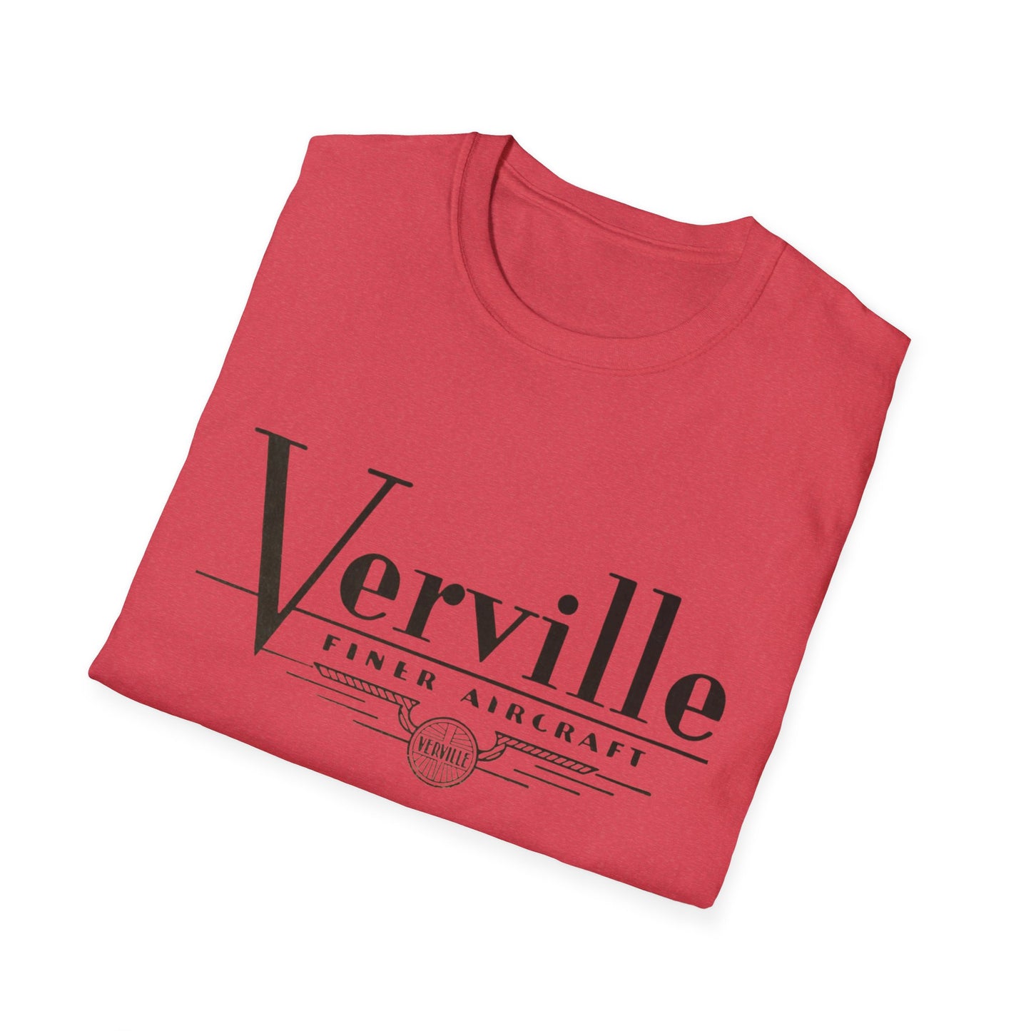 Soar In Style: Vintage Verville Aircraft Logo Tee For Aviation Aficionados