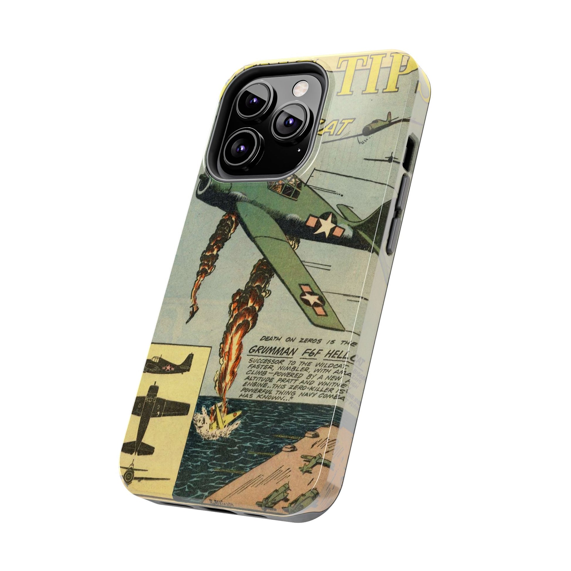 Retro Wings Comic Page Tough Phone Cases - Old School Male 